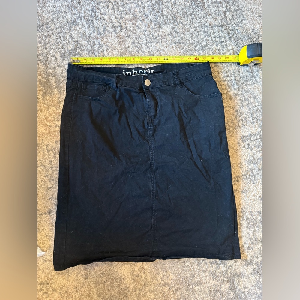 Black Chino Skirt